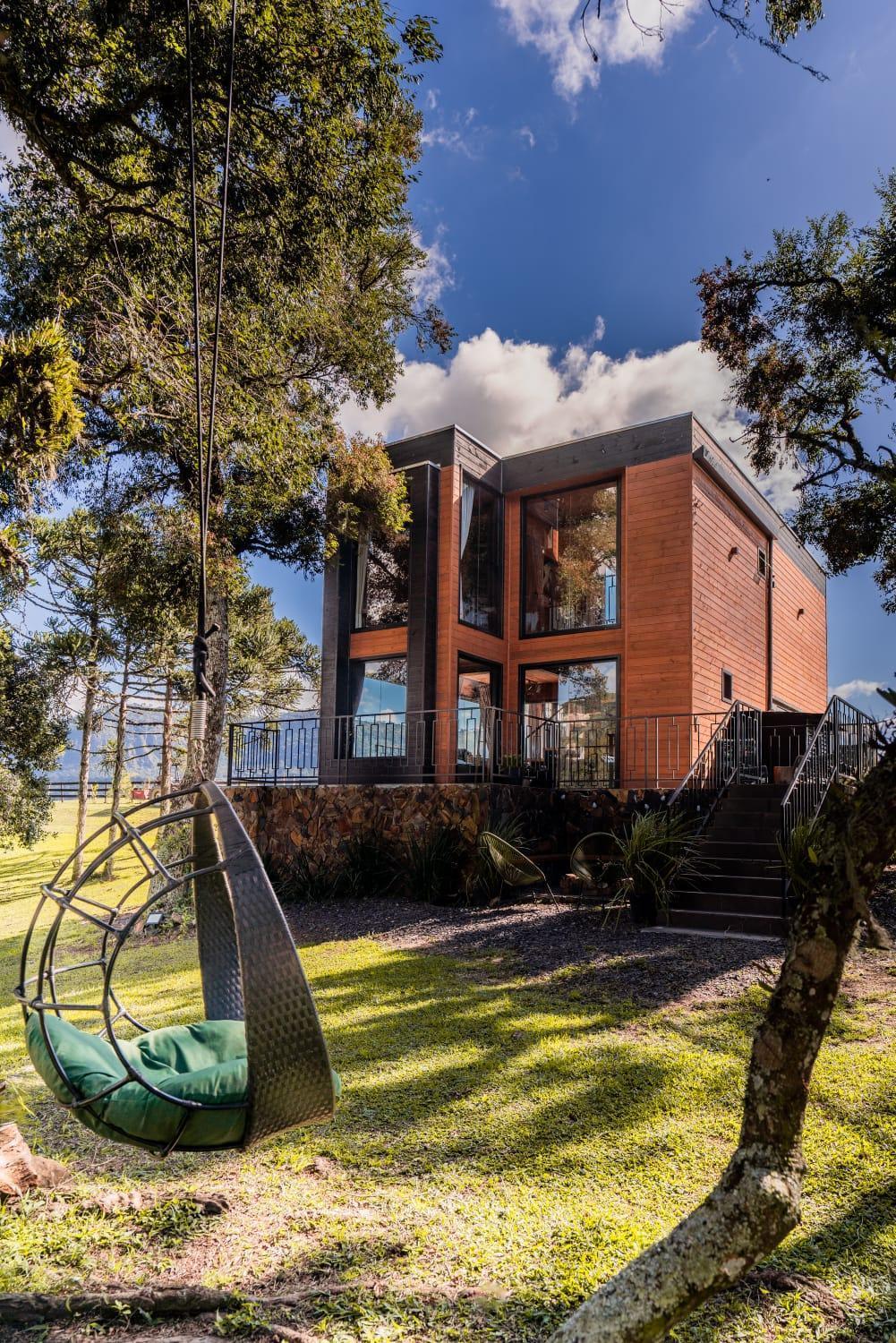 Cabana Horses La Contemporanea Proximo A Cidade E Vista Ponto Turistico Pedra Morro Do Campestre Urubici Eksteriør billede